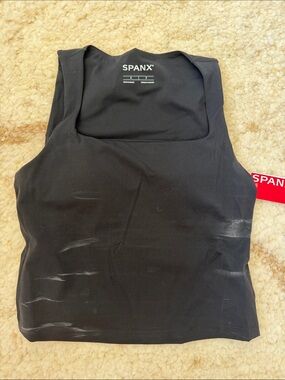 SPANX Black Sculpting Tank Top with Square Neck